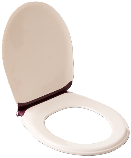 Abattant WC Forme de D, Lunette de Toilette Blanc avec Charnière